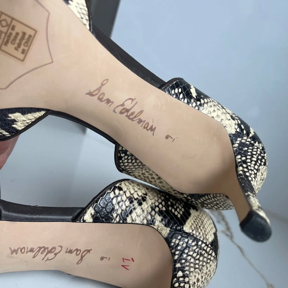 Sam Edelman Telsa d'Orsay heels snakeskin size 9 NWT - Picture 4 of 7